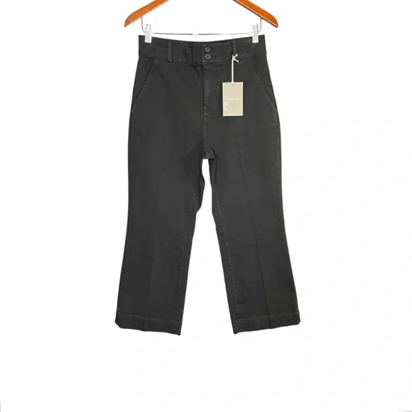 Everlane The Organic Kick Flare Pant Black Organic Cotton NWT - Picture 2 of 12